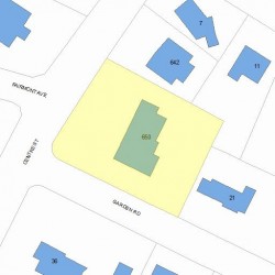 650 Centre St, Newton, MA 02458 plot plan
