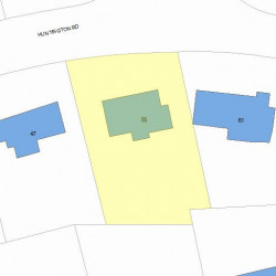 55 Huntington Rd, Newton, MA 02458 plot plan