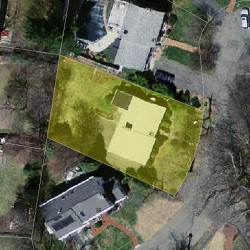 45 Colgate Rd, Newton, MA 02462 aerial view