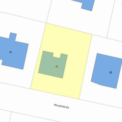 20 Philmore Rd, Newton, MA 02458 plot plan