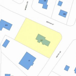 327 Dedham St, Newton, MA 02459 plot plan