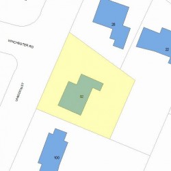 92 Langdon St, Newton, MA 02458 plot plan