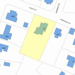 122 Auburn St, Newton, MA 02465 plot plan