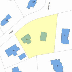 240 Otis St, Newton, MA 02465 plot plan