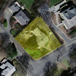 121 Temple St, Newton, MA 02465 aerial view