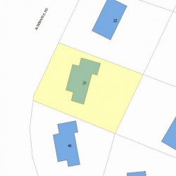 28 Albemarle Rd, Newton, MA 02460 plot plan