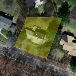 470 Quinobequin Rd, Newton, MA 02468 aerial view