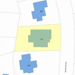 269 Woodcliff Rd, Newton, MA 02461 plot plan