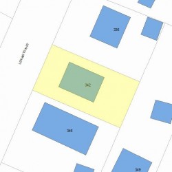 342 Lexington St, Newton, MA 02466 plot plan