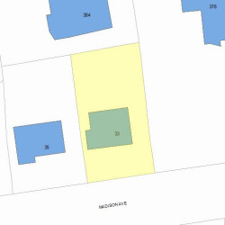 33 Madison Ave, Newton, MA 02460 plot plan