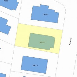 105 Adena Rd, Newton, MA 02465 plot plan