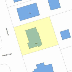 158 Harvard St, Newton, MA 02460 plot plan