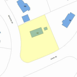 101 Alban Rd, Newton, MA 02468 plot plan