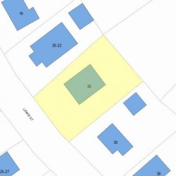 26 Lewis St, Newton, MA 02458 plot plan