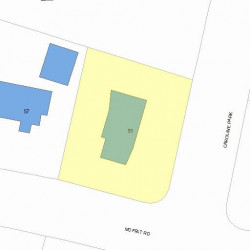 51 Caroline Park, Newton, MA 02468 plot plan