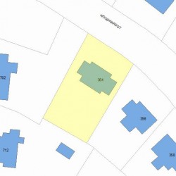 364 Woodward St, Newton, MA 02468 plot plan