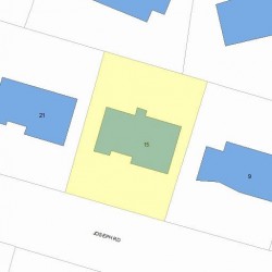 15 Joseph Rd, Newton, MA 02460 plot plan