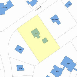 176 Grove St, Newton, MA 02466 plot plan