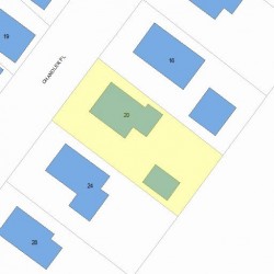 20 Chandler Pl, Newton, MA 02464 plot plan