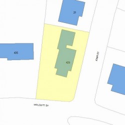 429 Wolcott St, Newton, MA 02466 plot plan