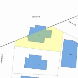 5 Adams Ave, Newton, MA 02465 plot plan