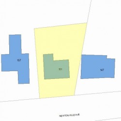 151 Newtonville Ave, Newton, MA 02458 plot plan