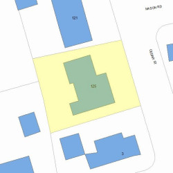 125 Cedar St, Newton, MA 02459 plot plan