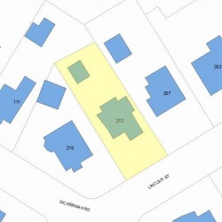 213 Lincoln St, Newton, MA 02461 plot plan