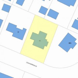 11 Converse Ave, Newton, MA 02458 plot plan