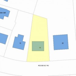 16 Roosevelt Rd, Newton, MA 02459 plot plan