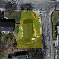 7 Oak St, Newton, MA 02464 aerial view