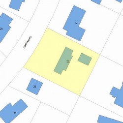22 Agawam Rd, Newton, MA 02468 plot plan