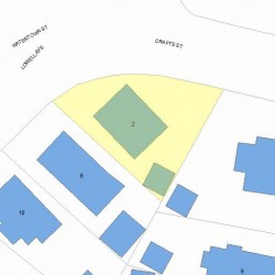 2 Lowell Ave, Newton, MA 02460 plot plan