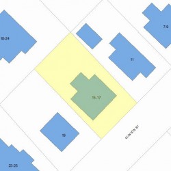 15 Clinton St, Newton, MA 02458 plot plan