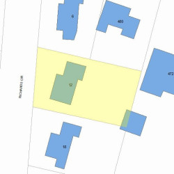 12 Richards Cir, Newton, MA 02465 plot plan