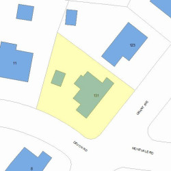 131 Grant Ave, Newton, MA 02459 plot plan