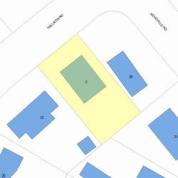 8 Hallron Rd, Newton, MA 02462 plot plan