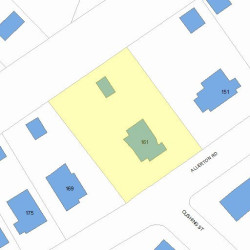 161 Allerton Rd, Newton, MA 02459 plot plan