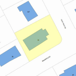 84 Brandeis Rd, Newton, MA 02459 plot plan