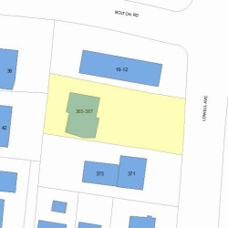 365 Lowell Ave, Newton, MA 02460 plot plan