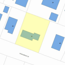 57 Charlemont St, Newton, MA 02461 plot plan