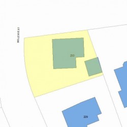 233 Bellevue St, Newton, MA 02458 plot plan