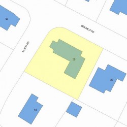 30 Berwick Rd, Newton, MA 02459 plot plan