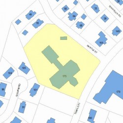 175 Temple St, Newton, MA 02465 plot plan