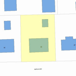 33 Hamlin Rd, Newton, MA 02459 plot plan