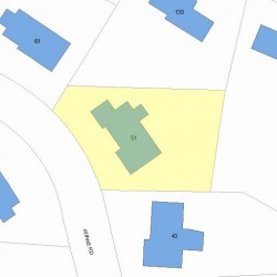 51 Ruane Rd, Newton, MA 02465 plot plan