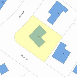124 Cotton St, Newton, MA 02458 plot plan