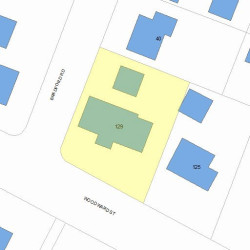 129 Woodward St, Newton, MA 02461 plot plan