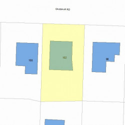 102 Oakdale Rd, Newton, MA 02461 plot plan