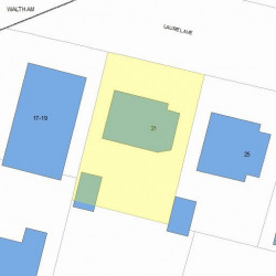 21 Laurel Ave, Newton, MA 02465 plot plan
